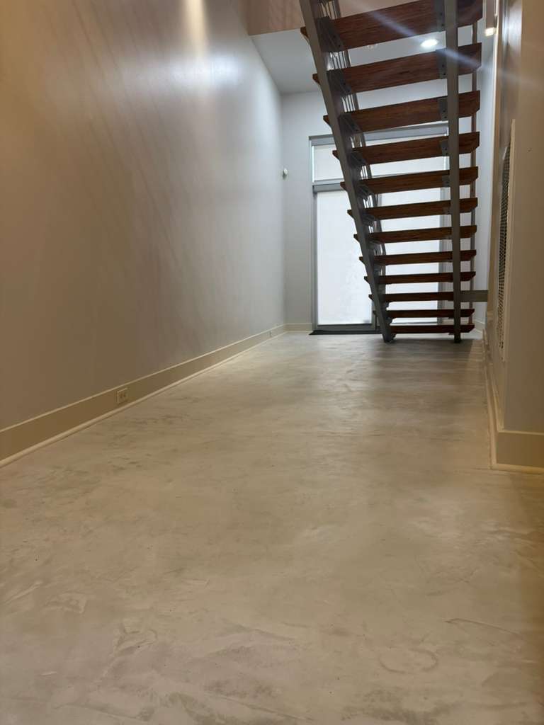 Micro cement covering interior