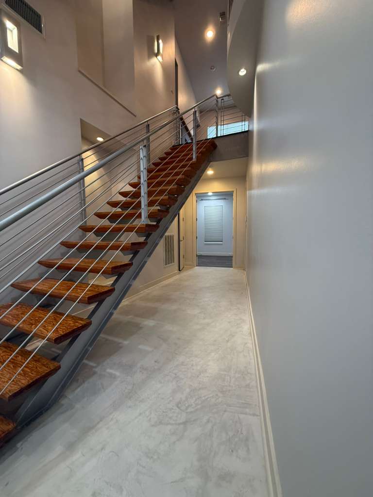 Micro cement covering interior